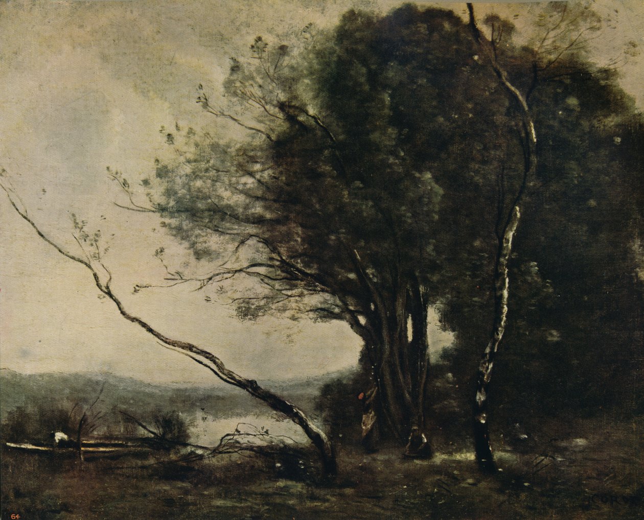 A árvore dobrada, 1855-1860, c1915 de Jean Baptiste Camille Corot