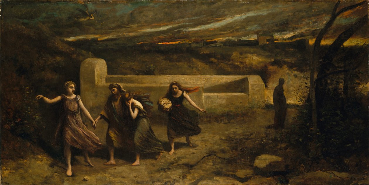 A queima de Sodoma de Jean-Baptiste-Camille Corot