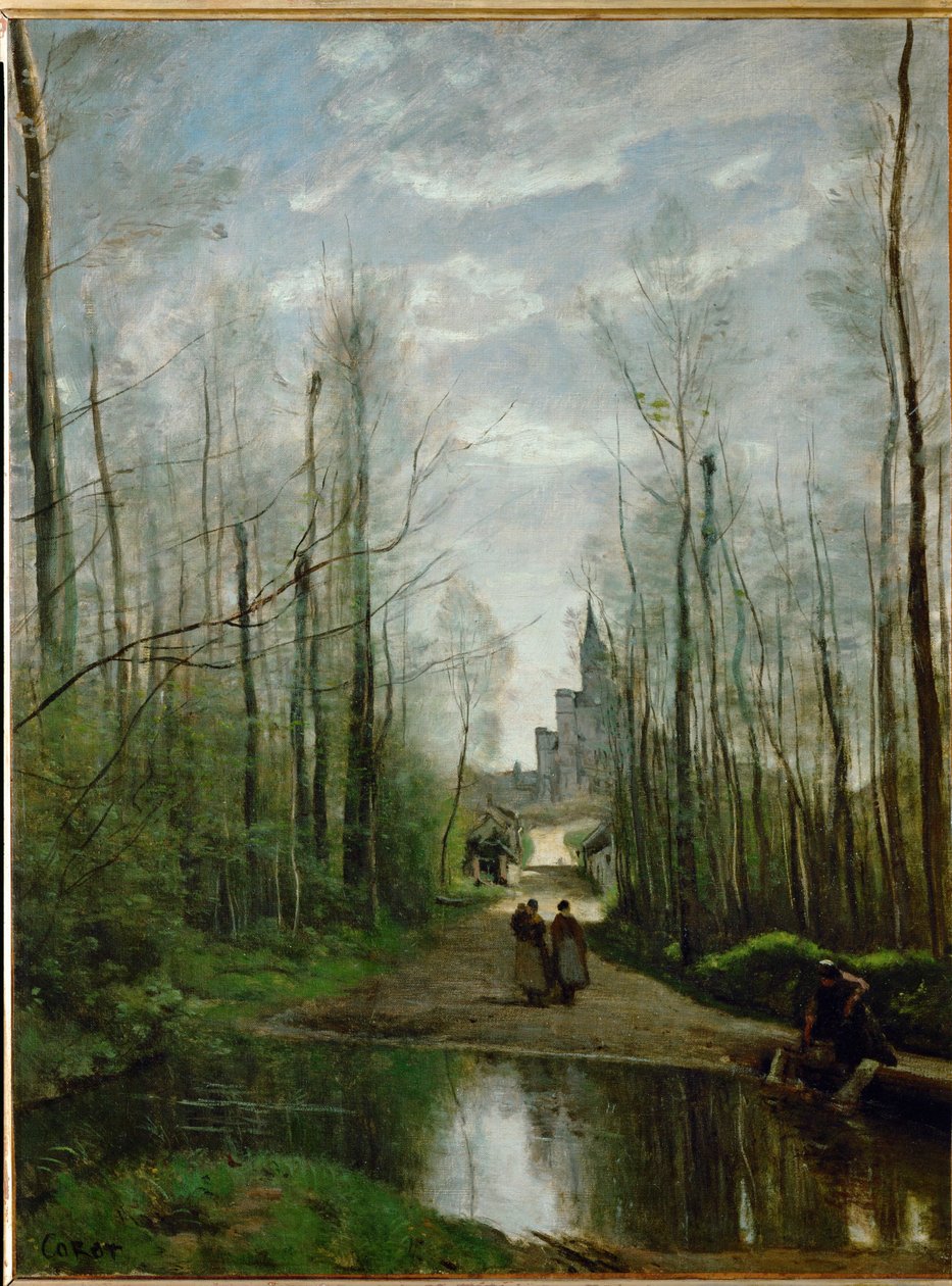 A Igreja de Marissel ... de Jean Baptiste Camille Corot