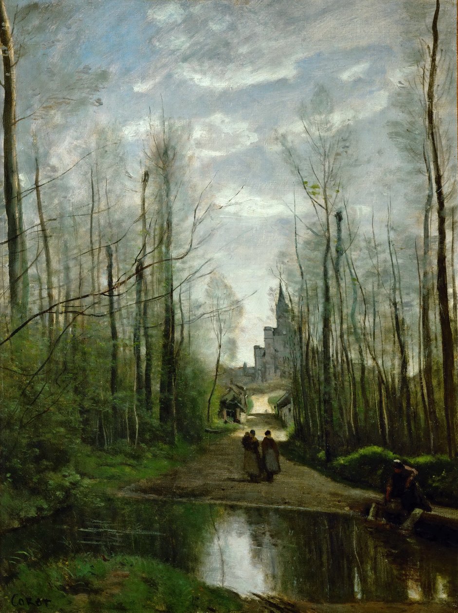 A Igreja de Marissel, perto de Beauvais de Jean Baptiste Camille Corot