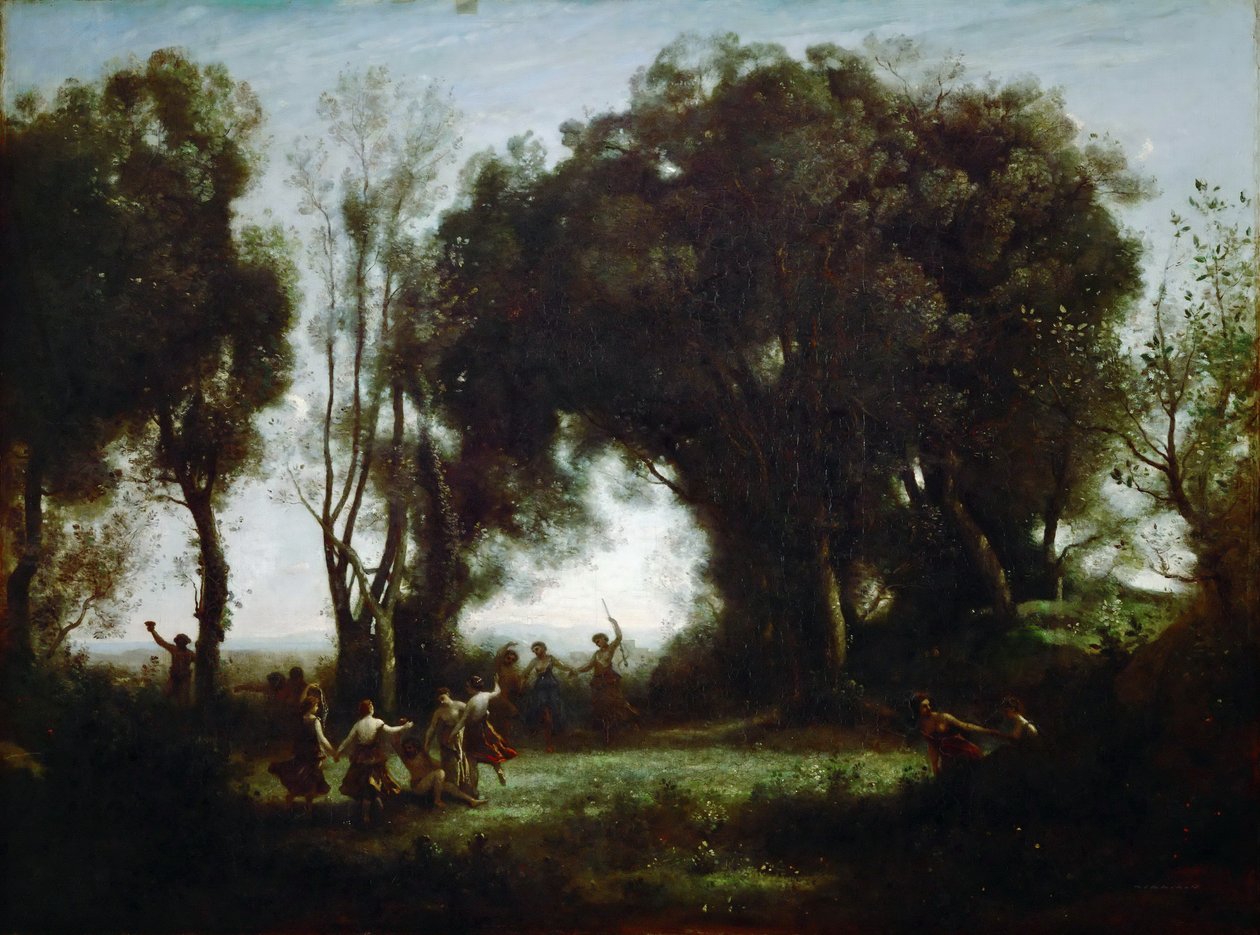 A dança das ninfas de Jean Baptiste Camille Corot