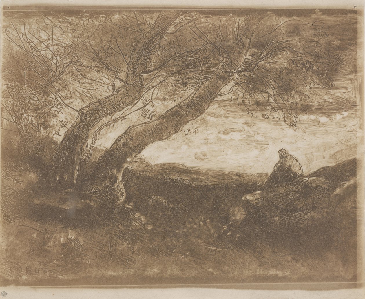 O Sonhador de Jean Baptiste Camille Corot