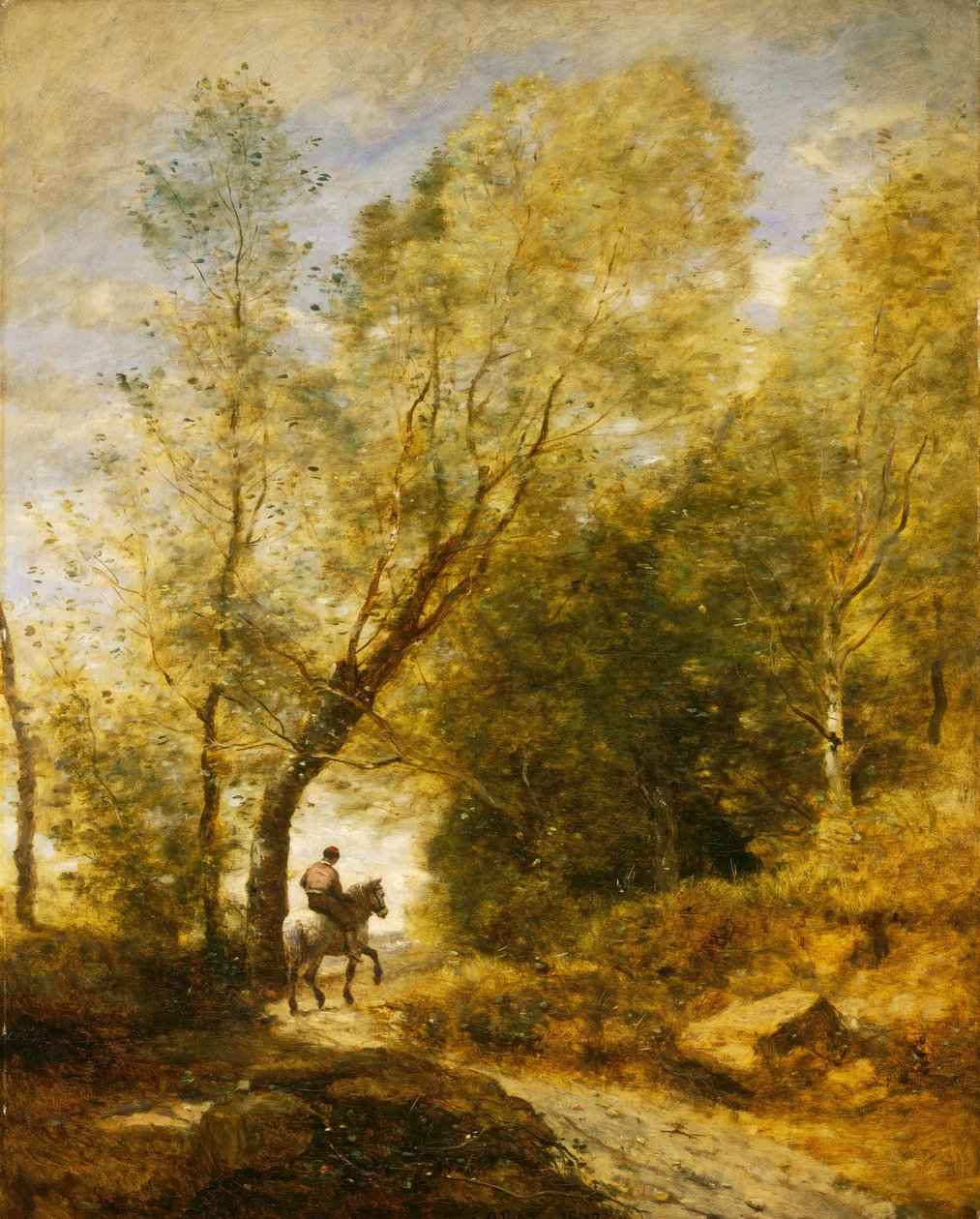 A Floresta de Coubron, 1872. de Jean Baptiste Camille Corot