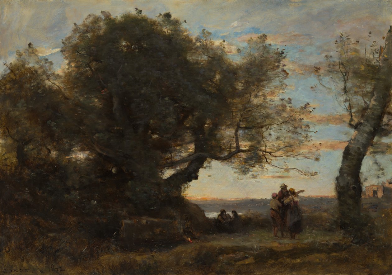 Os ciganos, 1872. de Jean Baptiste Camille Corot