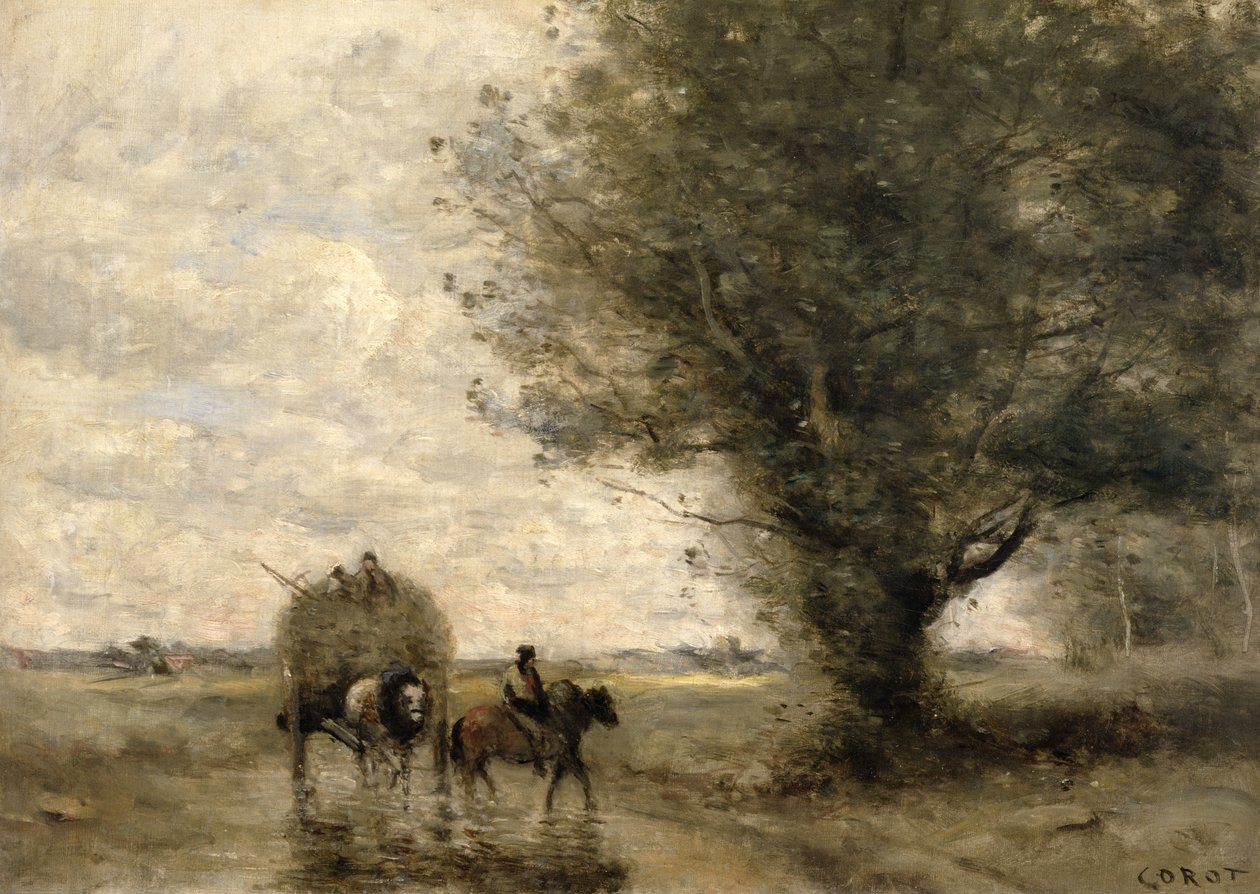 O Haycart, c. 1860 de Jean Baptiste Camille Corot