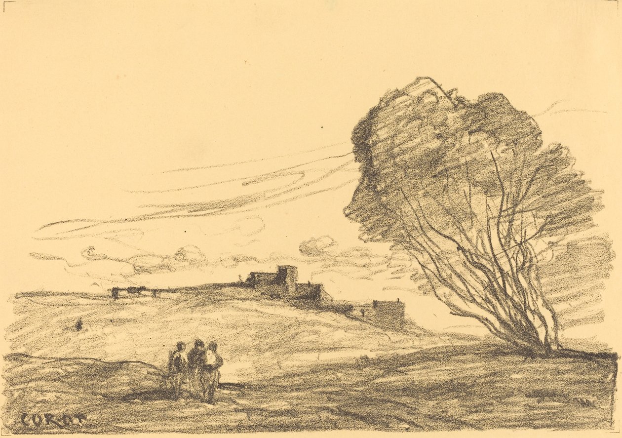 O Forte Isolado (Le Fort detache) de Jean Baptiste Camille Corot