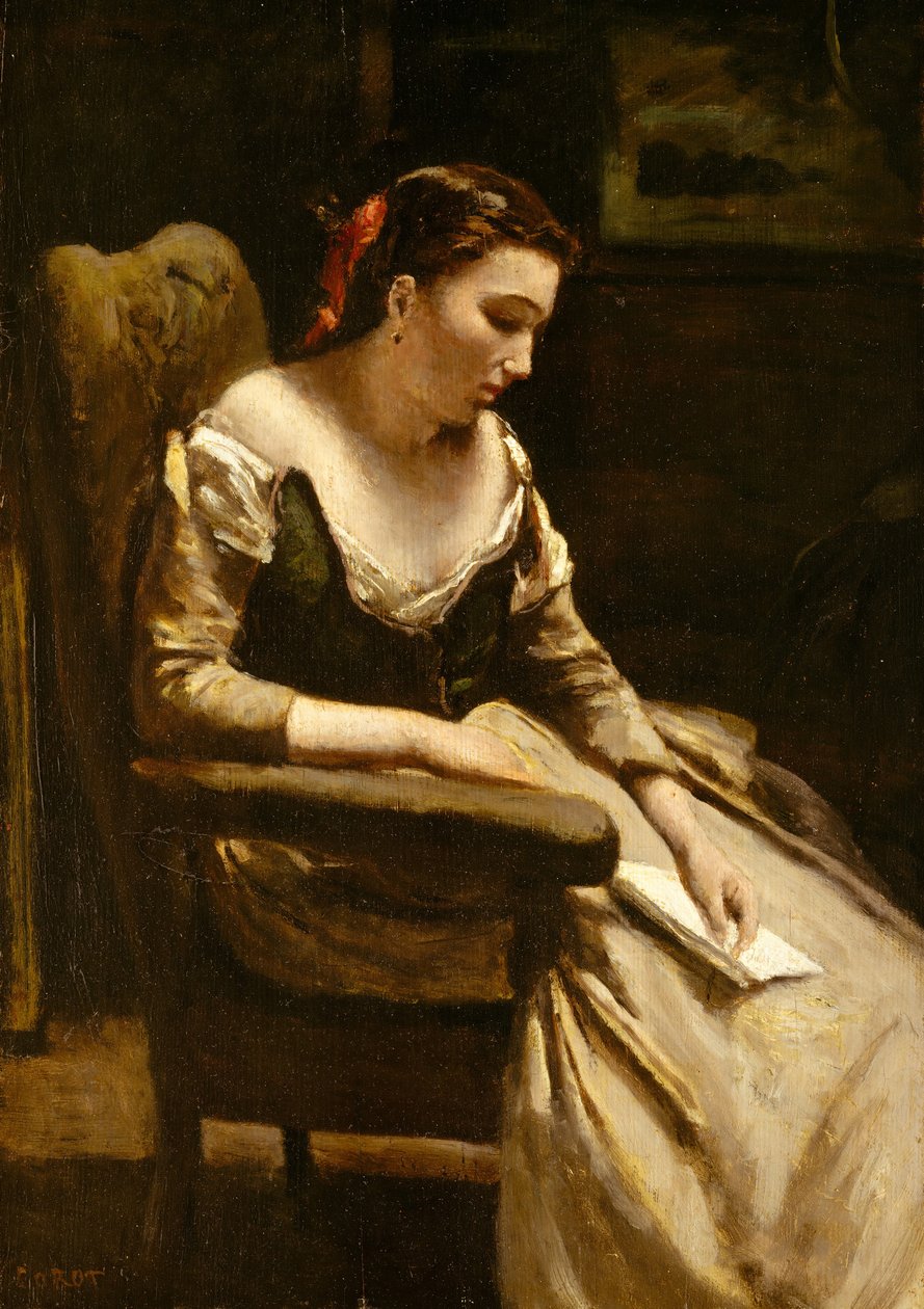A Carta, ca. 1865 de Jean Baptiste Camille Corot