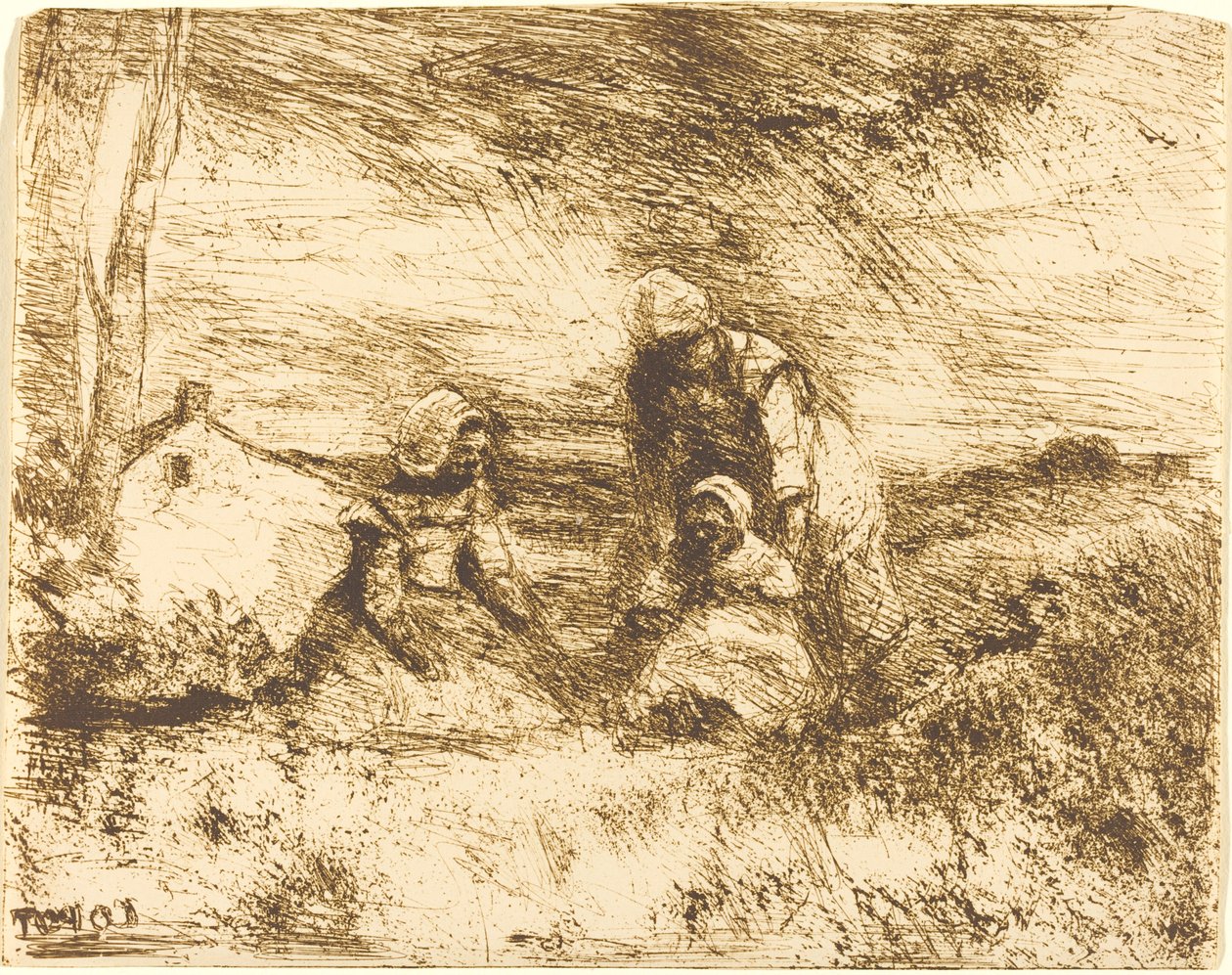 A irmã mais nova de Jean Baptiste Camille Corot