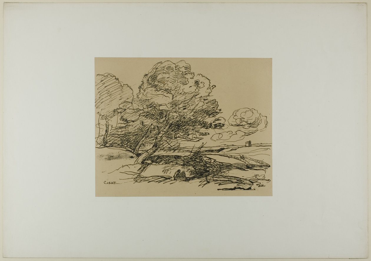 A Torre Solitária de Jean Baptiste Camille Corot