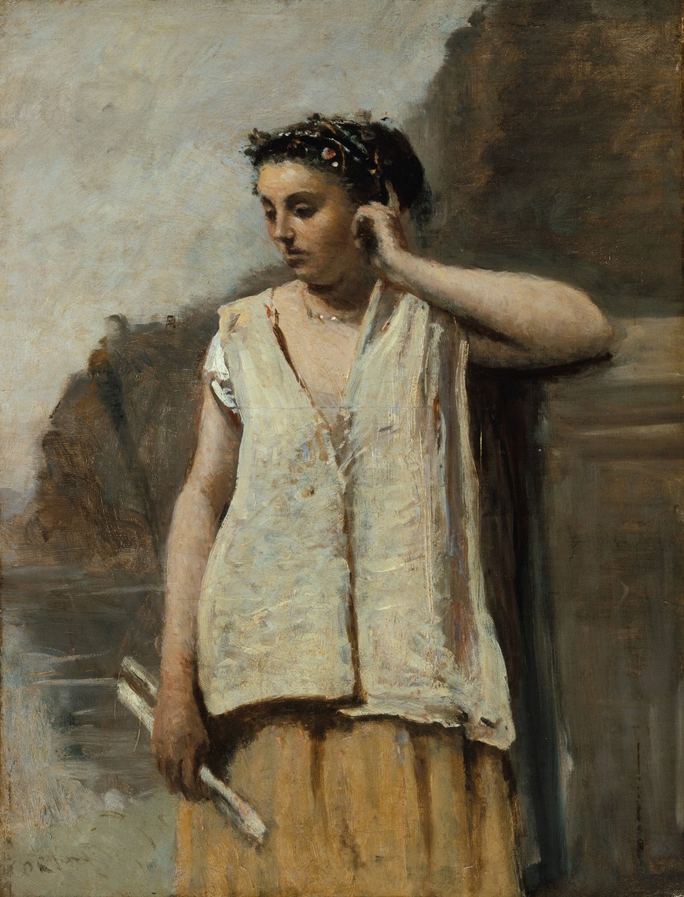 A musa: História, c.1865 de Jean Baptiste Camille Corot