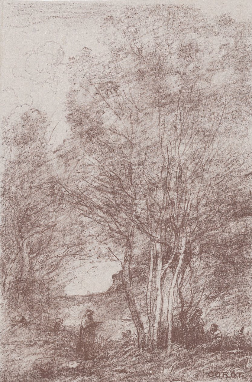 O Retiro dos Filósofos O Retiro dos Filósofos, 1871. de Jean Baptiste Camille Corot