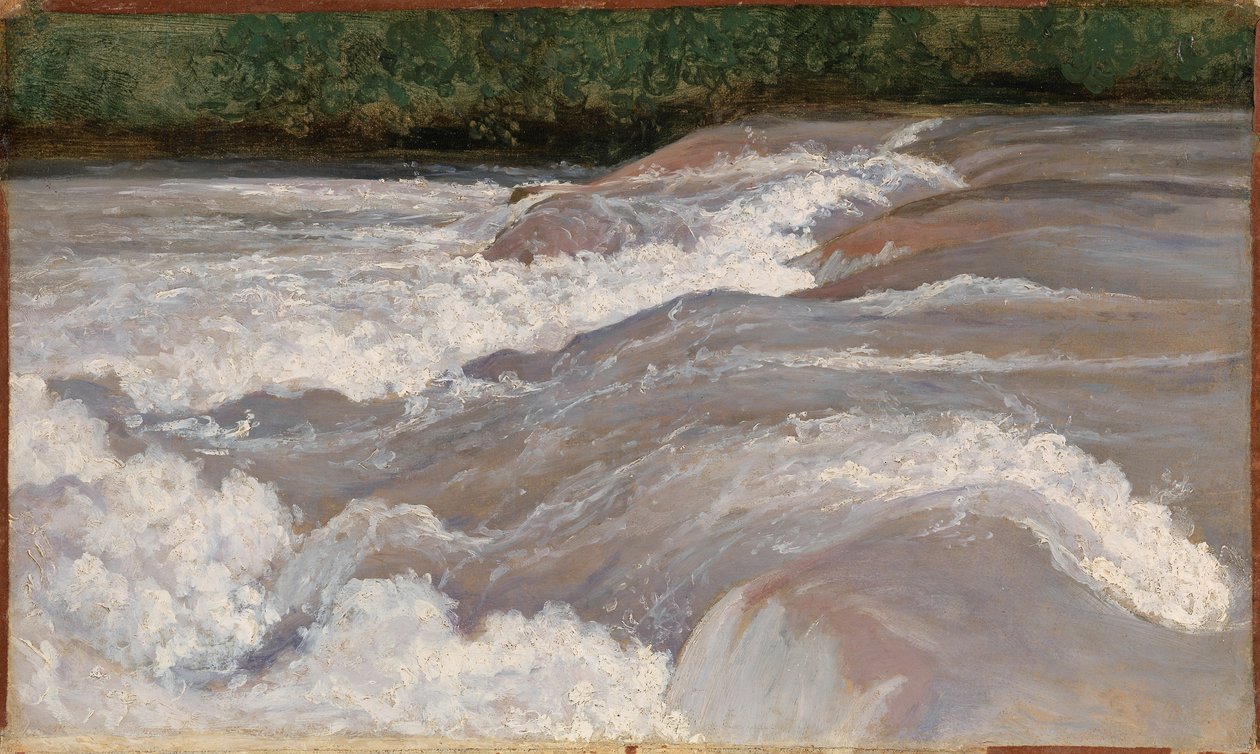 O Velino Acima da Cascata de Terni, 1826. de Jean Baptiste Camille Corot