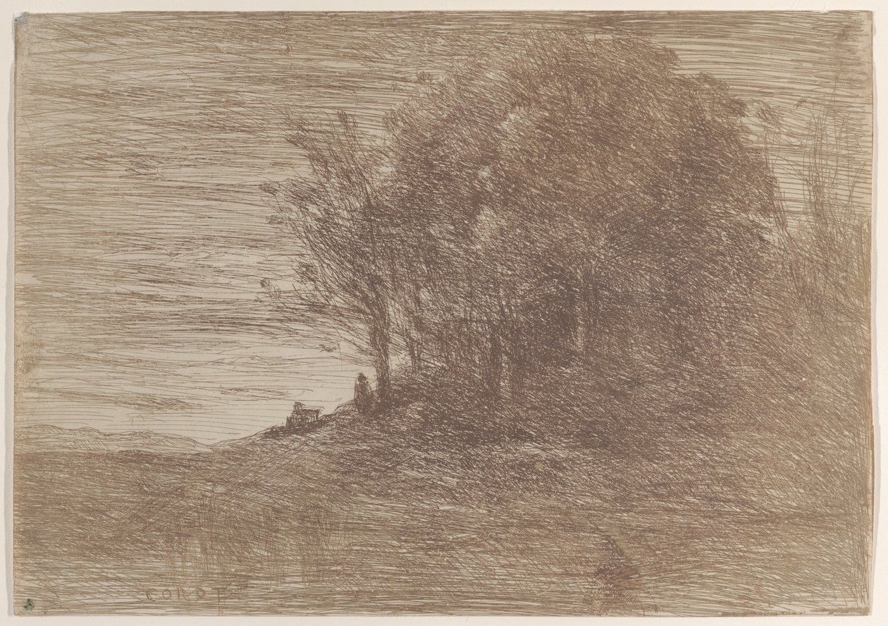 O Bosque do Eremita O Bosque do Eremita, 1858. de Jean Baptiste Camille Corot