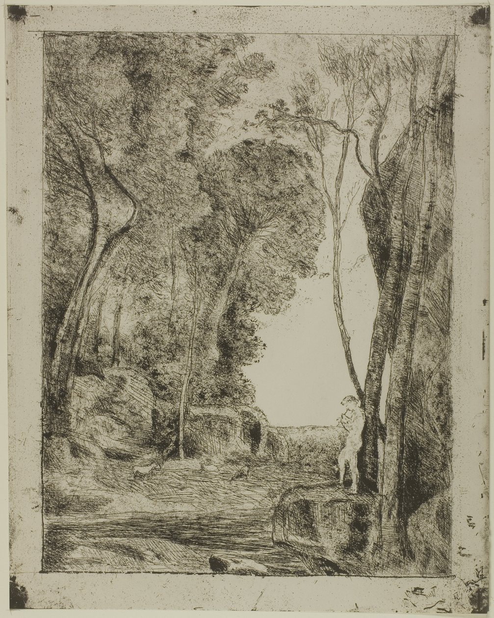 O Jovem Pastor, primeiro prato de Jean Baptiste Camille Corot