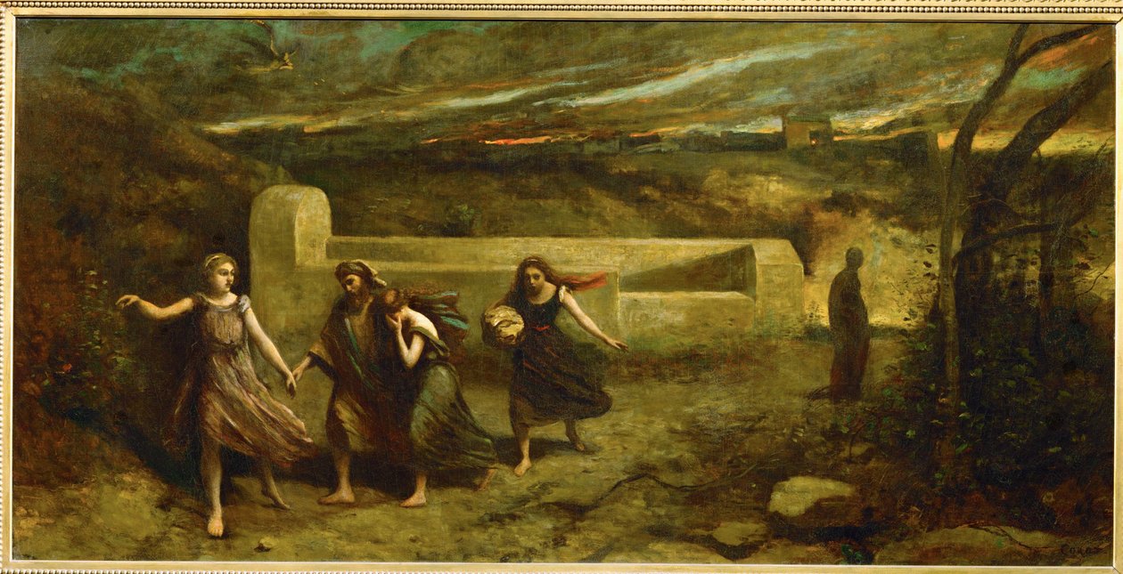 A destruição de Sodoma (óleo sobre tela) de Jean Baptiste Camille Corot