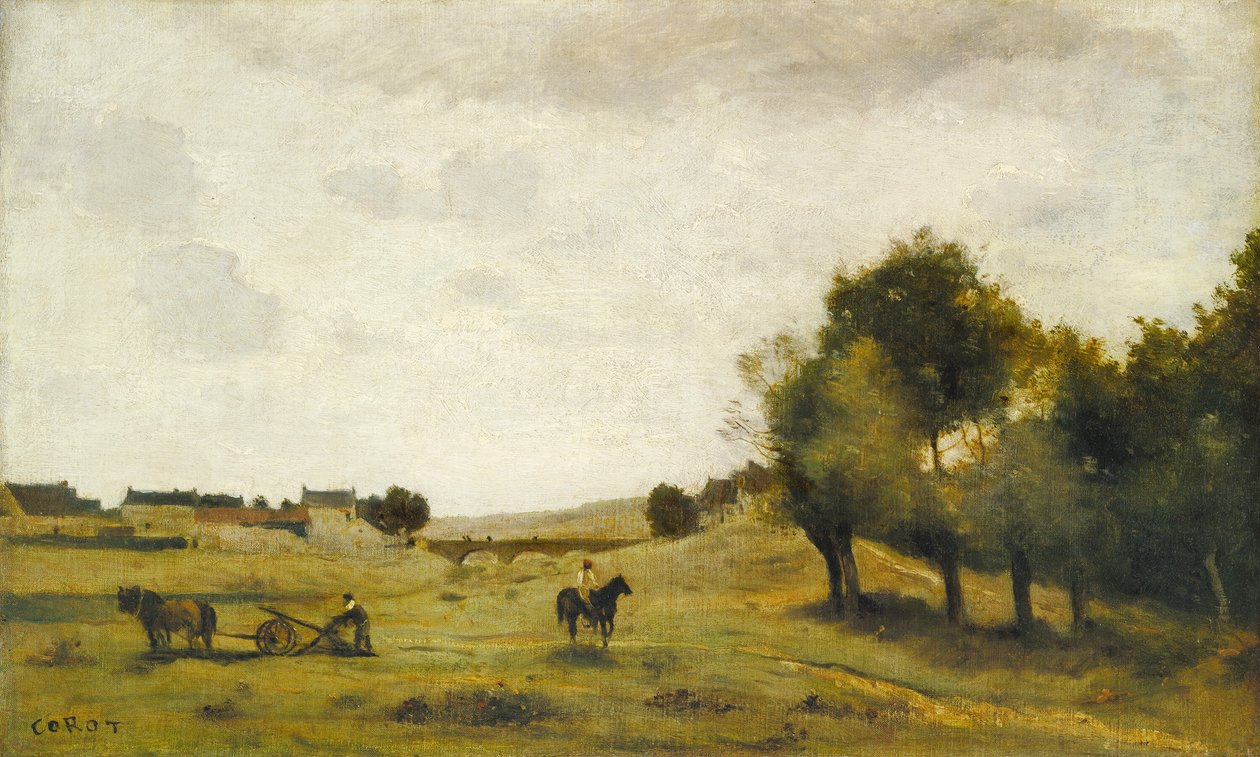 Vista perto de Epernon, 18501860. de Jean Baptiste Camille Corot