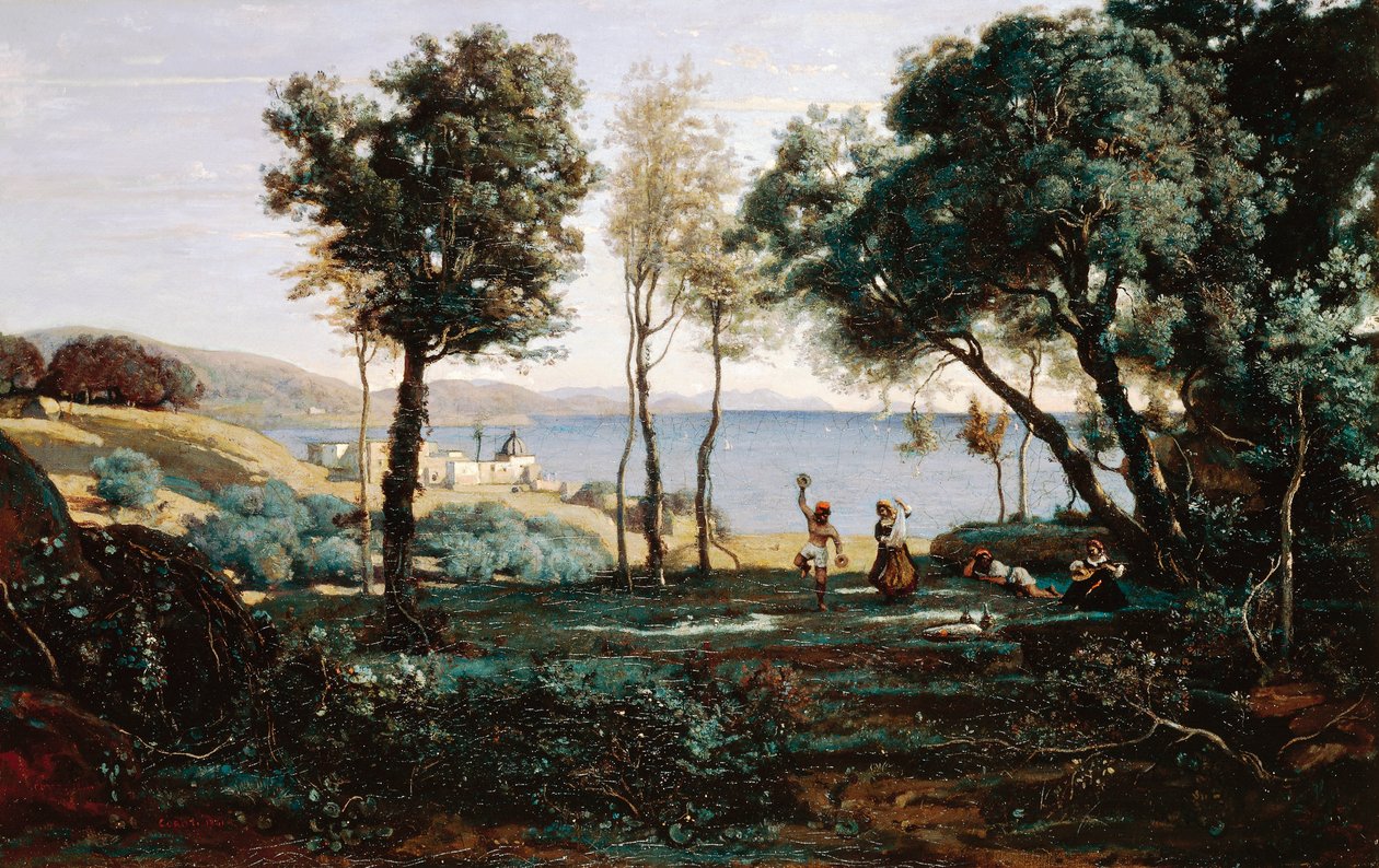 Ver perto de Nápoles de Jean Baptiste Camille Corot