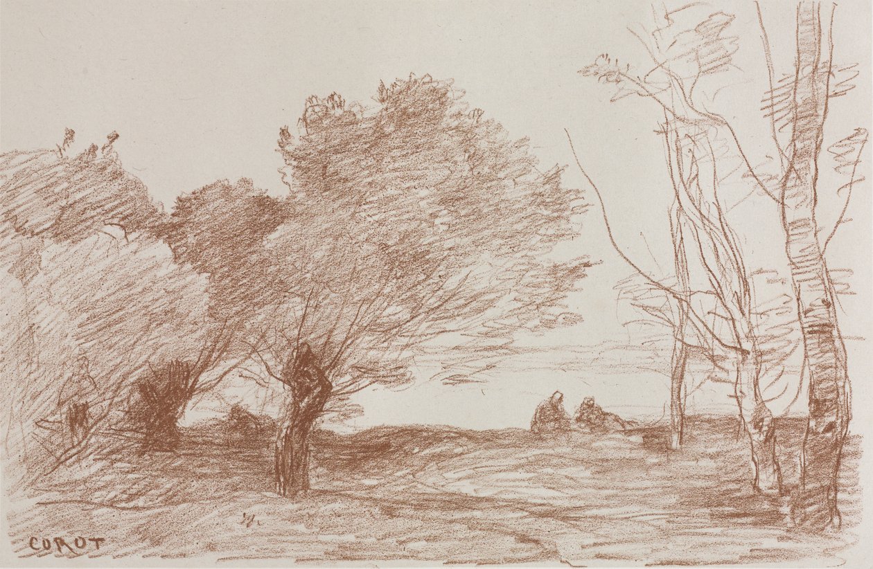 Salgueiros e Choupos de Jean Baptiste Camille Corot