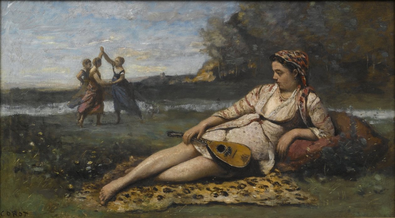 Moças de Esparta Moças de Esparta, 1868-1870 de Jean Baptiste Camille Corot