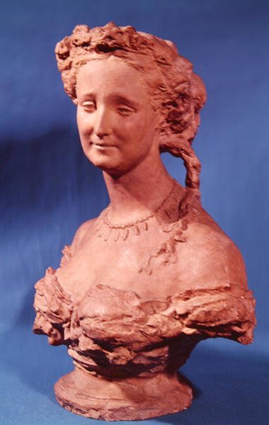 Busto de Eugenie-Marie de Montijo de Guzmán (1826-1920) Condesa de Teba (terracota) de Jean Baptiste Carpeaux