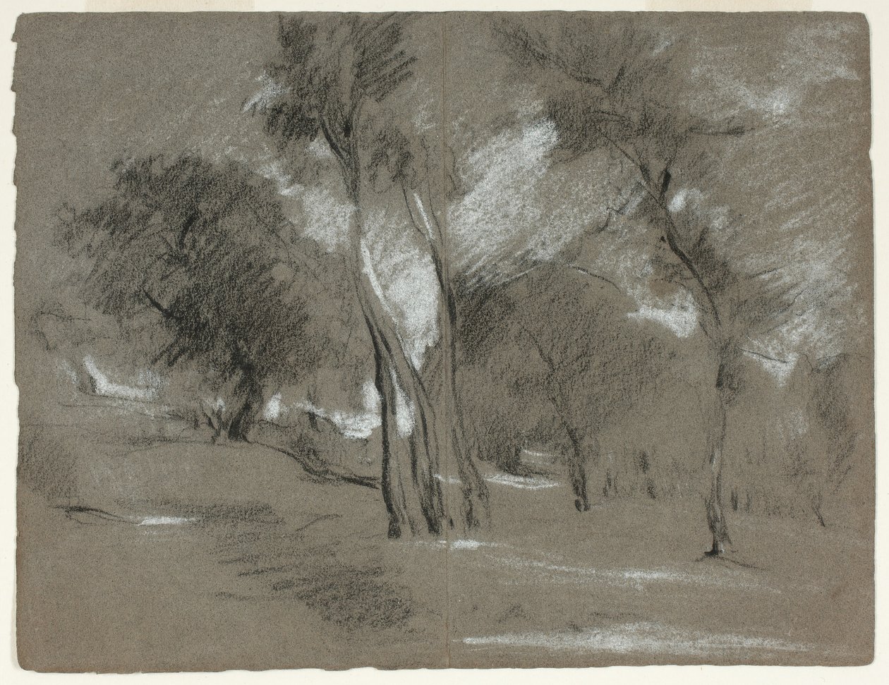 Paisagem com árvores de Jean Baptiste Carpeaux