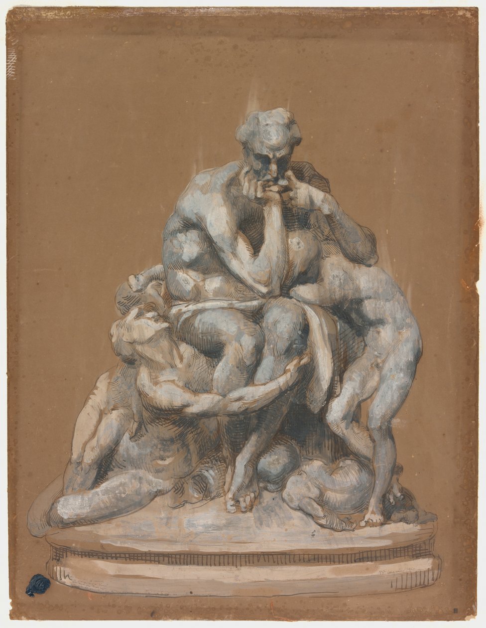 Estudo para a escultura Ugolino e seus filhos de Jean Baptiste Carpeaux