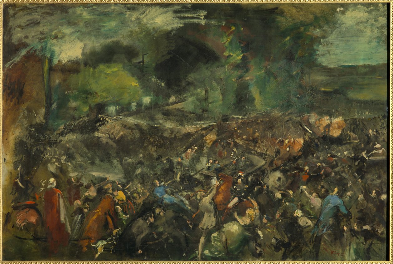O ataque de Antonin Berezowski ao czar Alexandre 2 em 6 de junho de 1867 de Jean Baptiste Carpeaux