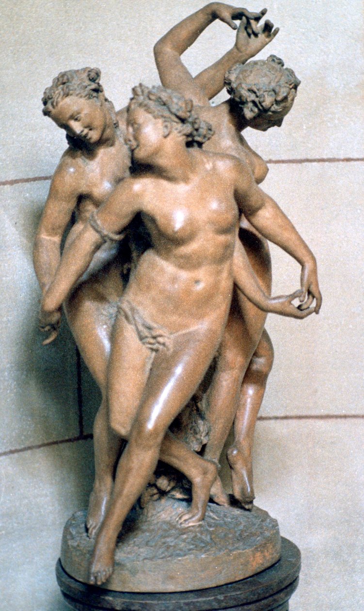 As Três Graças, c1847-1875 de Jean Baptiste Carpeaux