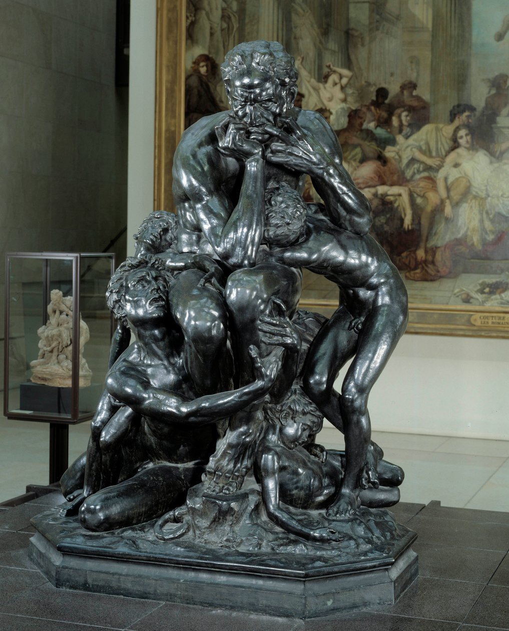 Ugolin, o tirano de Pisa. Ilustração do Inferno em "O Divino Comediante" de Dante. Escultura de bronze de Jean Baptiste (Jean-Baptiste) Carpeaux (1827-1875) de Jean Baptiste Carpeaux