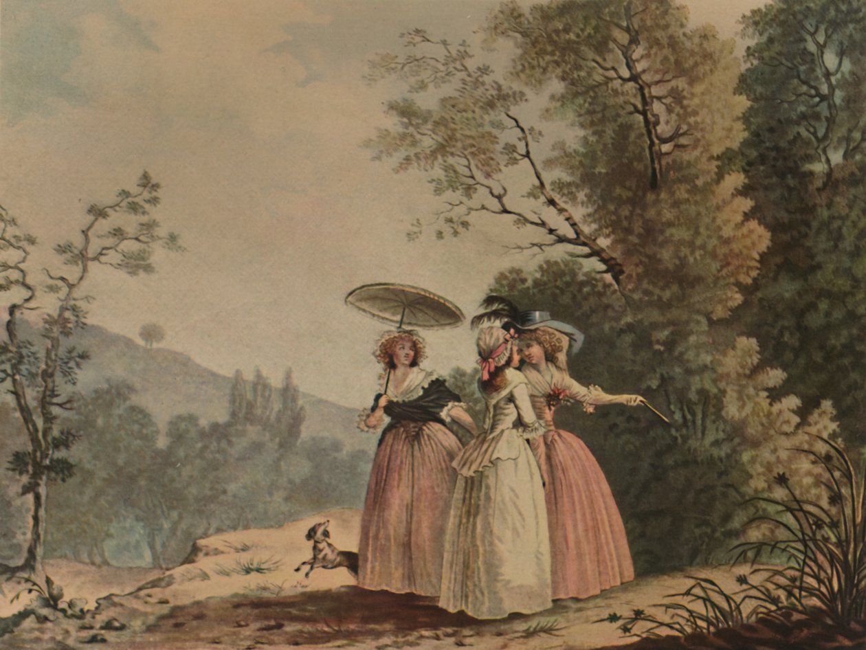 La Graces Parisiennes Au Bois De Vincennes, 1790, 1913 de Jean Baptiste Chapuy