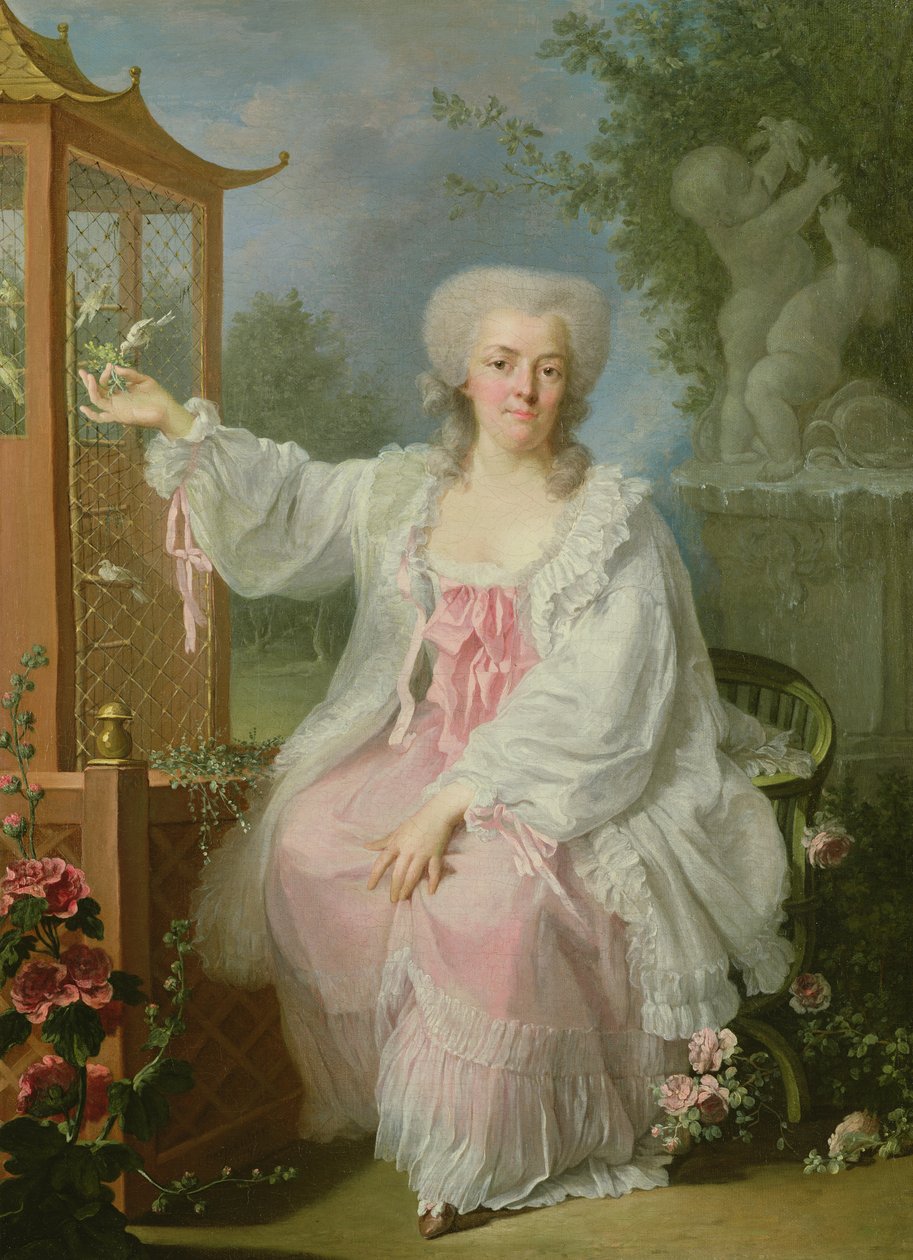 Retrato de uma senhora por um pagode de Jean Baptiste Charpentier