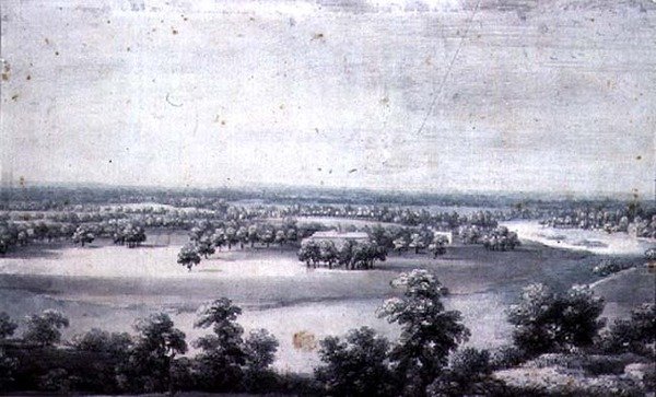 Uma vista da casa de verão de Jean Baptiste Claude Chatelain