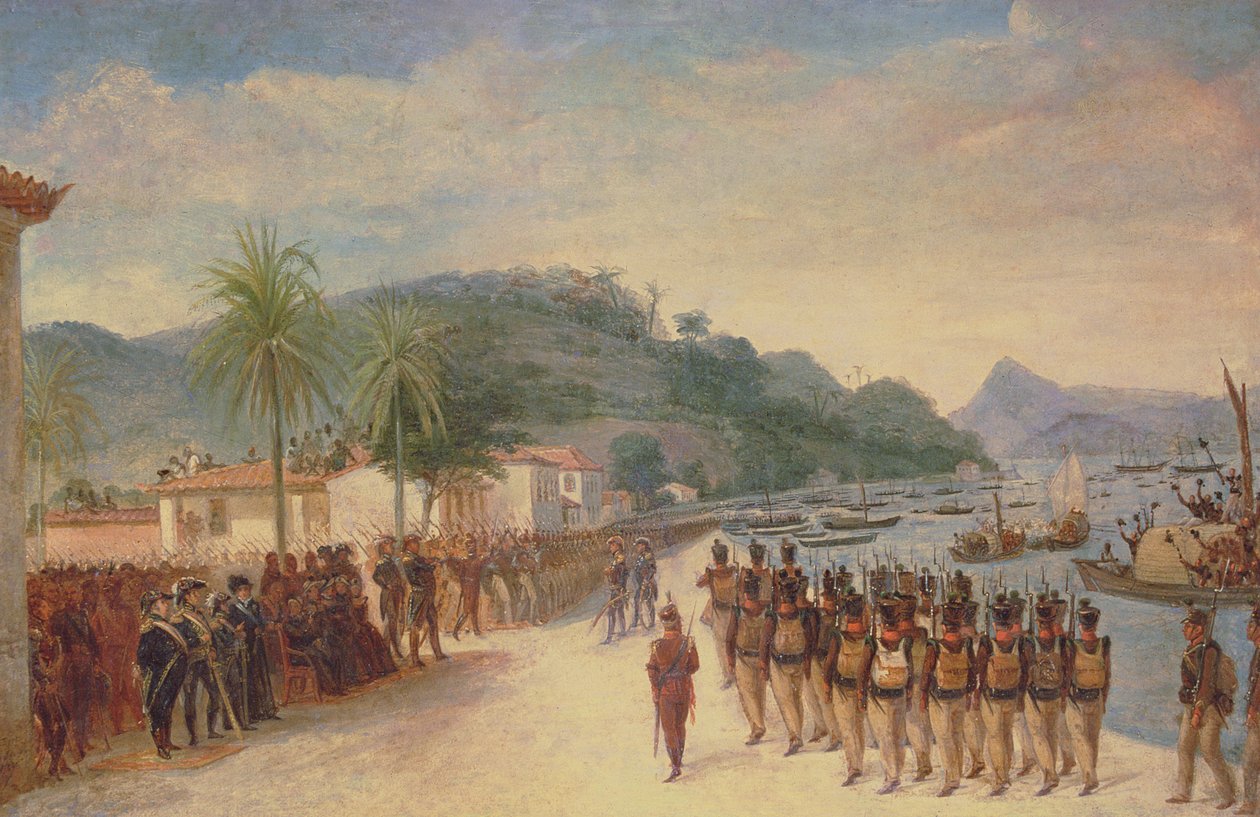 Embarque na Praia Grande (óleo sobre tela) de Jean Baptiste Debret