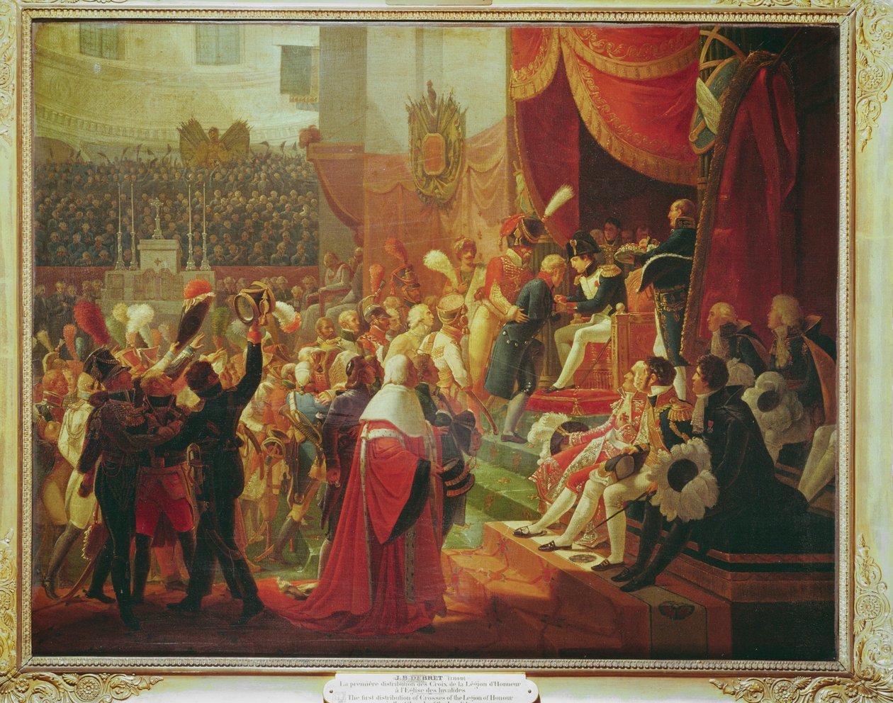 Primeira distribuição da Cruz da Legião de Honra Na igreja Les Invalides ... de Jean Baptiste Debret