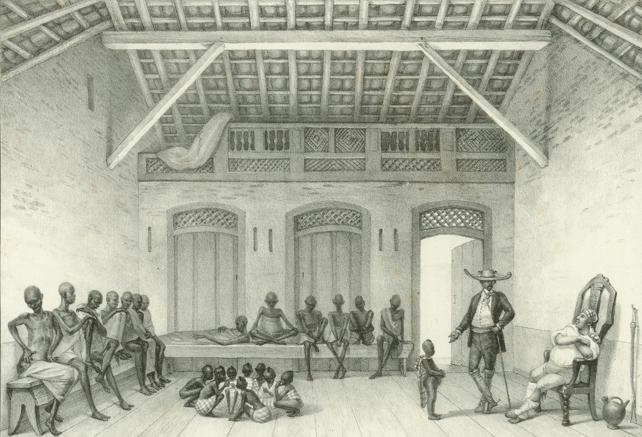 Loja para a venda de escravos, 1835. de Jean Baptiste Debret