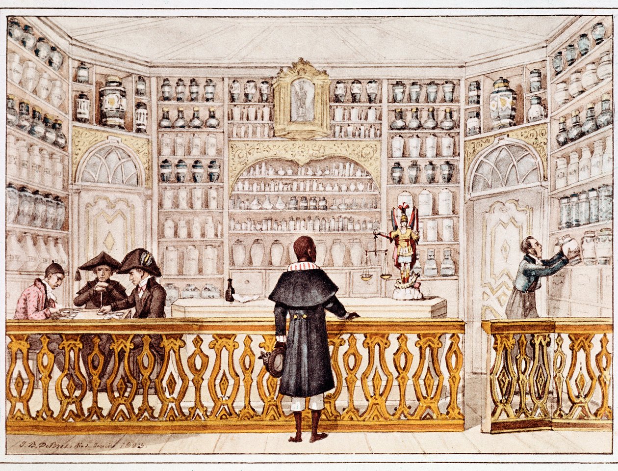 O boticário (imprimir de Jean Baptiste Debret