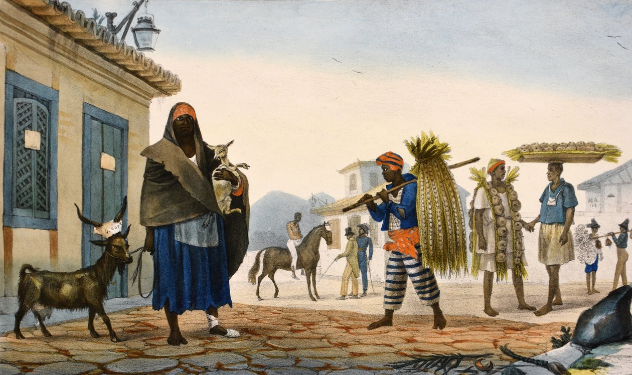 e litografias a cores de Jean Baptiste Debret