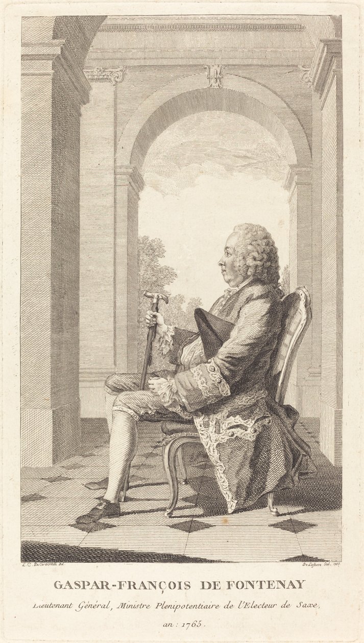 Gaspar-François de Fontenay de Jean Baptiste Delafosse, after Louis de Carrogis, called Carmontelle