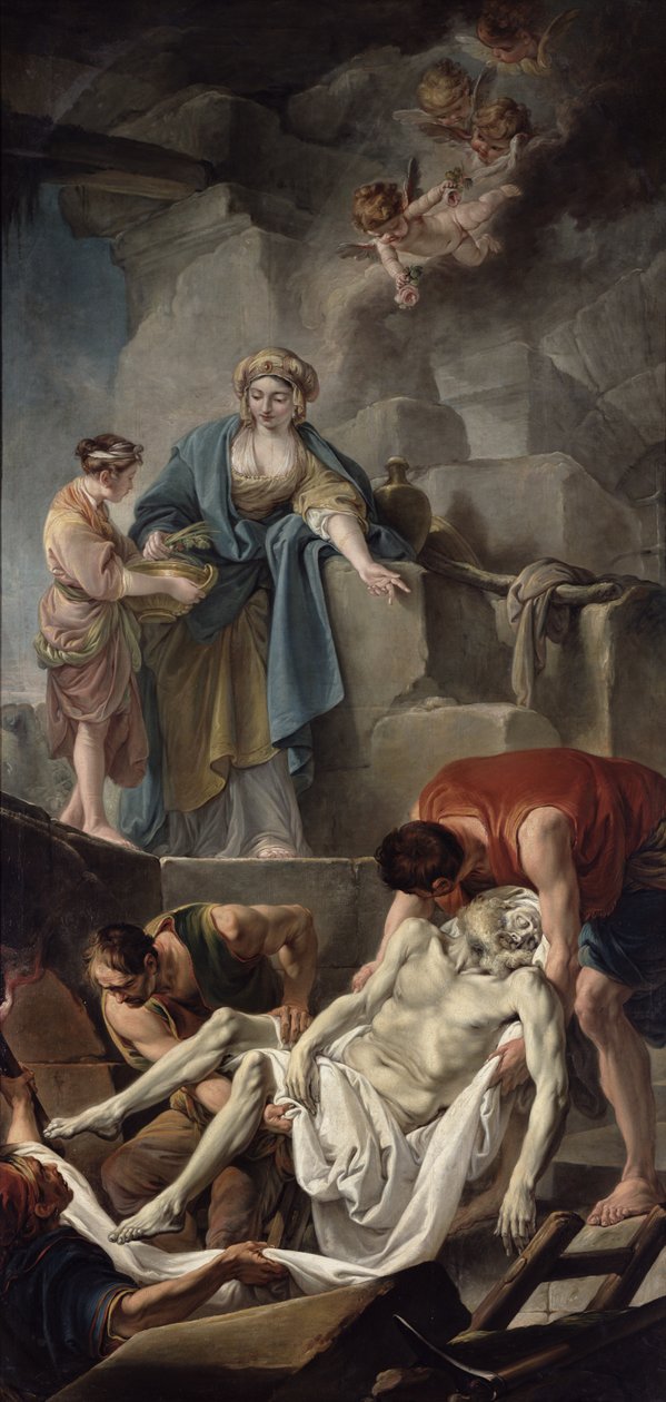 O sepultamento de Santo André, 1760 de Jean Baptiste Deshays de Colleville