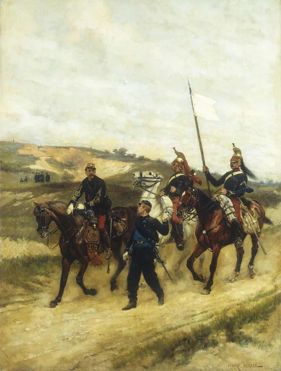 Um escritório de cavalaria e dragões de Jean Baptiste Edouard Detaille