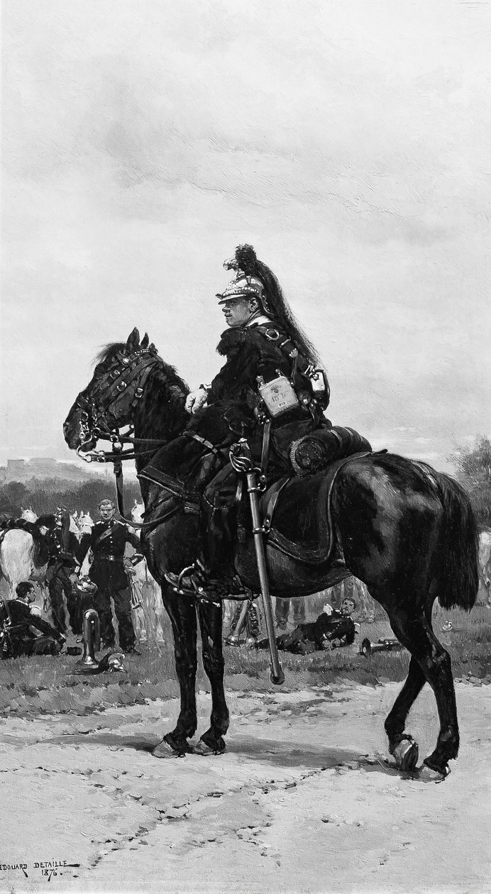 Um dragão a cavalo, 1876. de Jean Baptiste Edouard Detaille