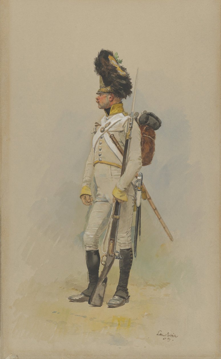 Um Grenadier permanente da Guarda Municipal, 1891. de Jean Baptiste Edouard Detaille