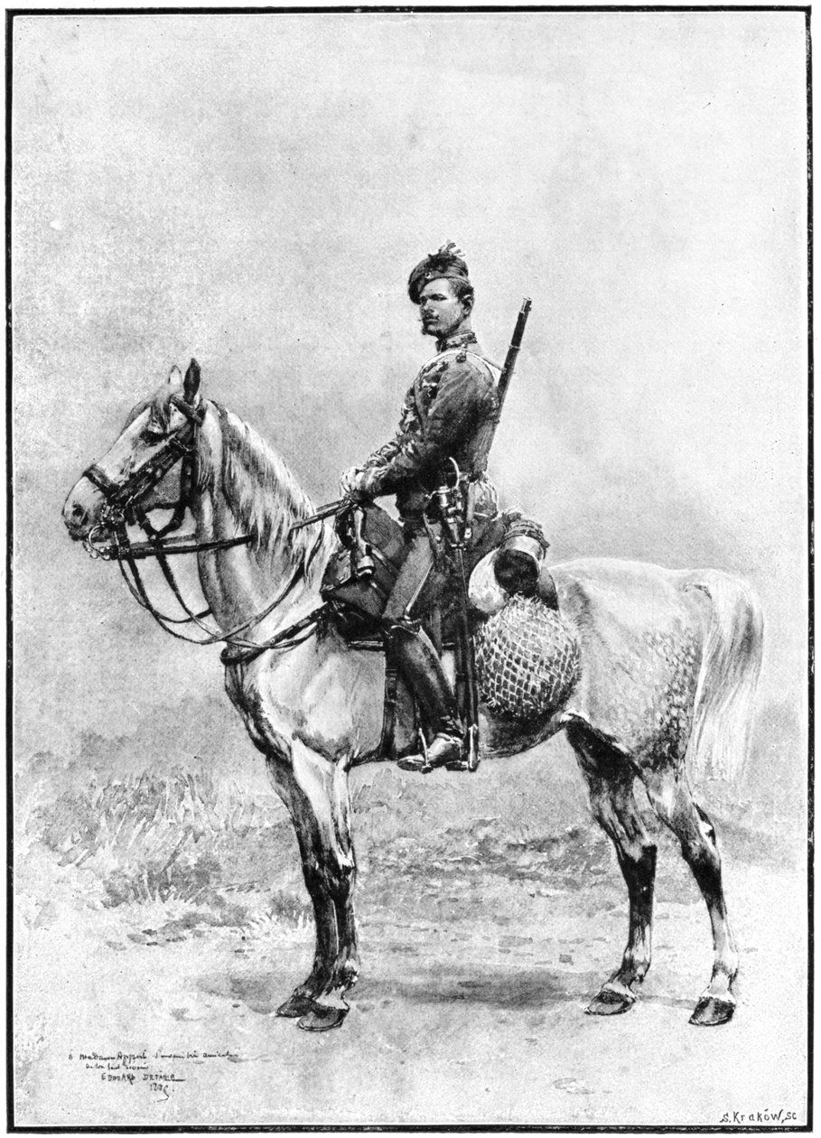 Um perseguidor da guarda, Rússia, 1892. de Jean Baptiste Edouard Detaille