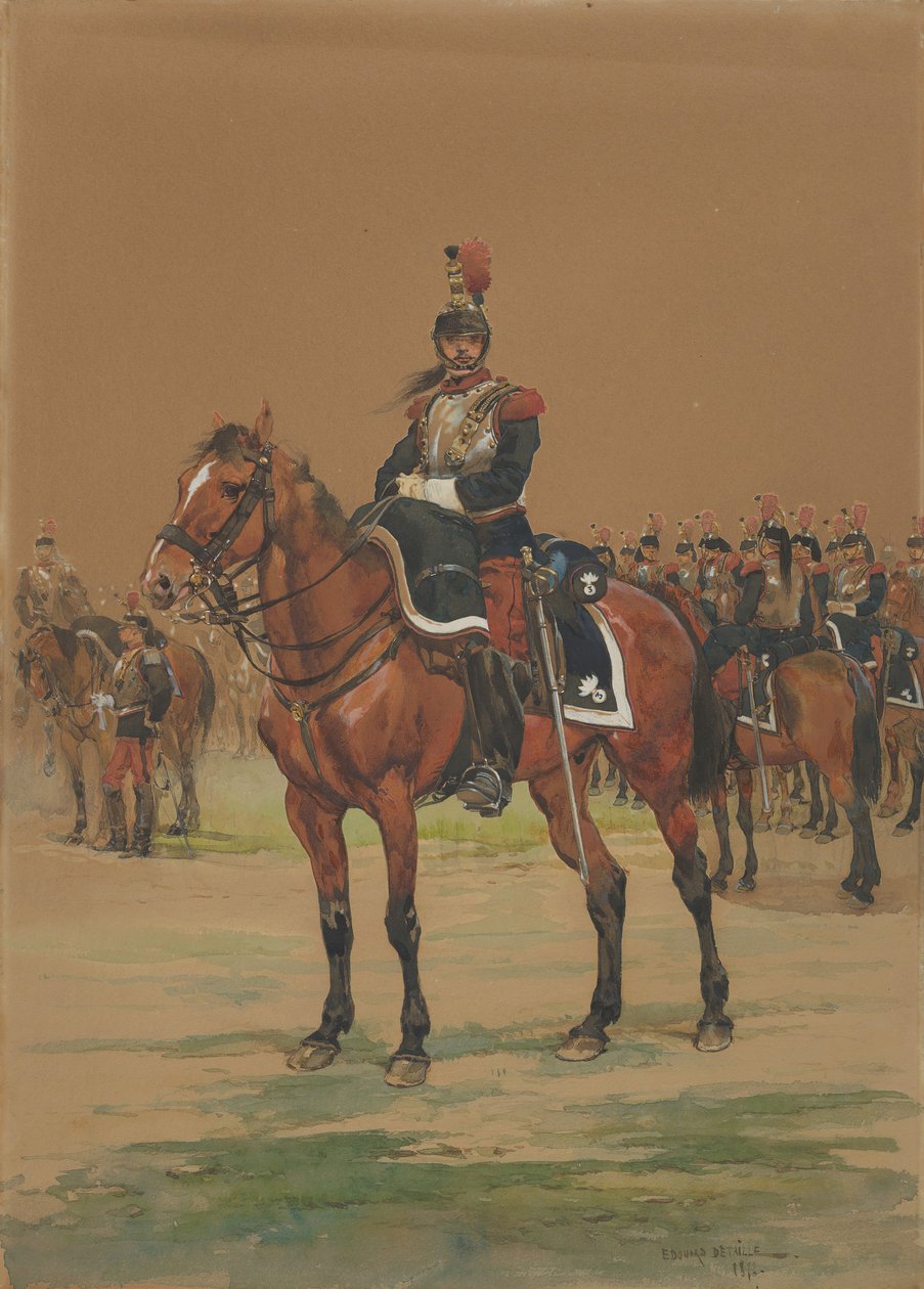 Cuirassier francês, 1872. de Jean Baptiste Edouard Detaille
