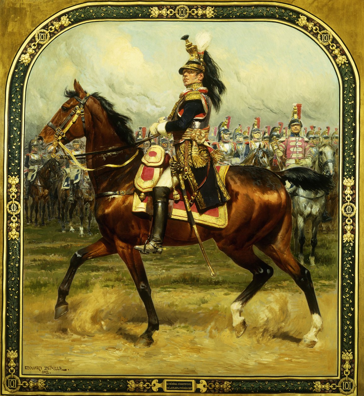 O general de Hautpoul a Cheval, 1912 de Jean Baptiste Edouard Detaille