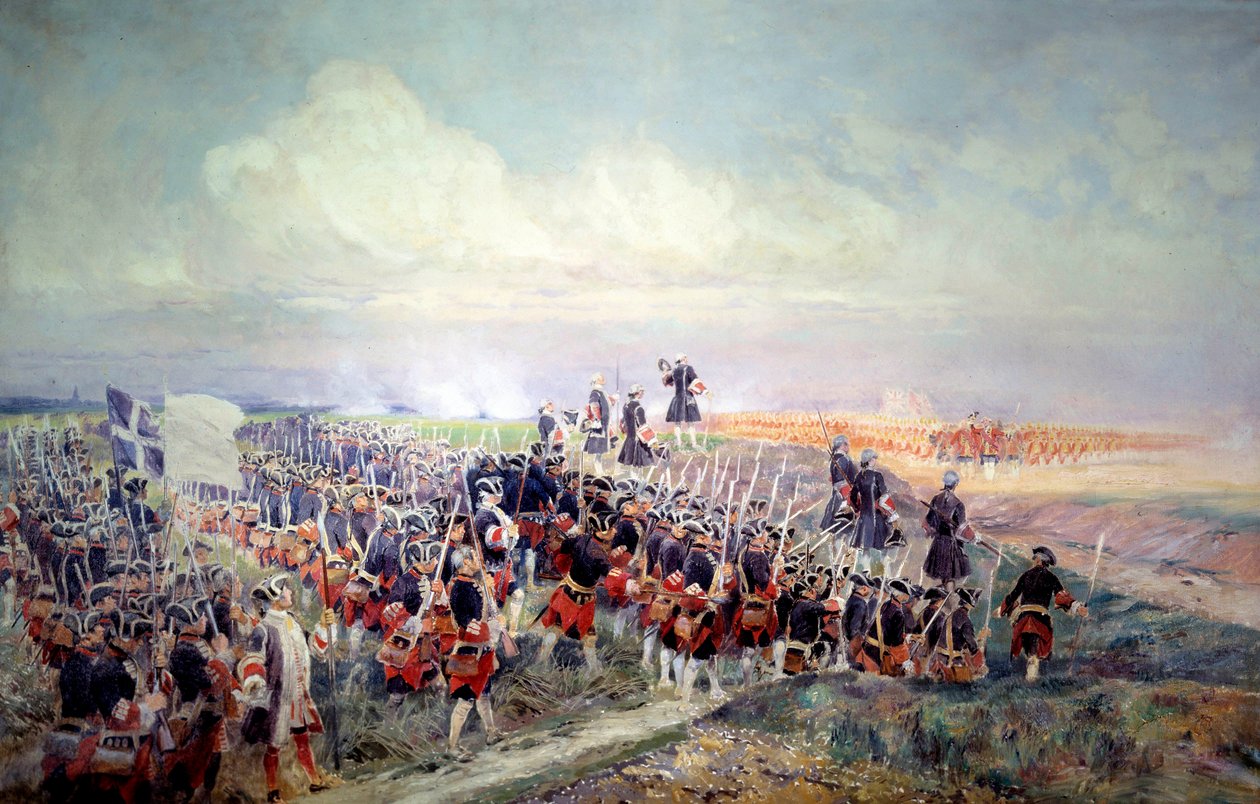 Salvação antes da Batalha de Fontenoy em 11/05/1745 Pintura de Edouard Detaille (1848-1912). 1912 Sol. 2,1x3,2 m Paris, Musee de l