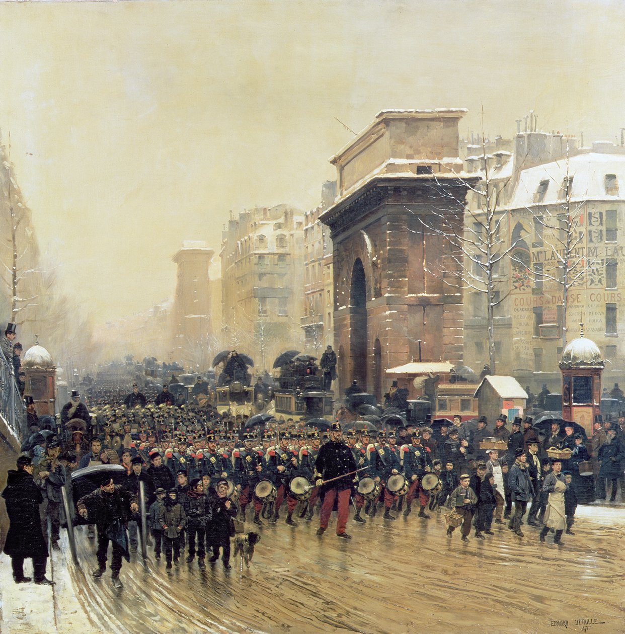 O Regimento Passando, 1875 de Jean Baptiste Edouard Detaille