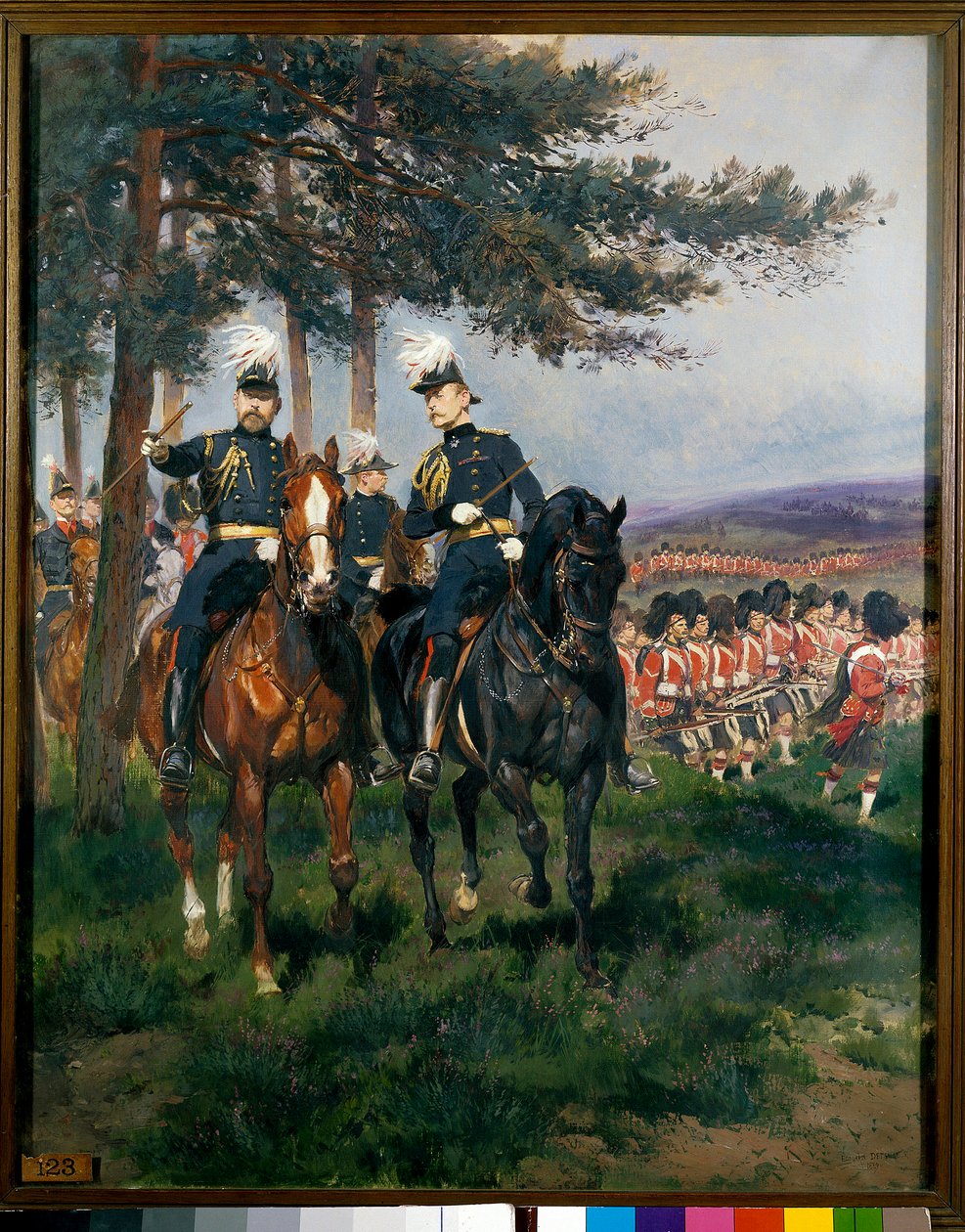 O Príncipe de Gales e o Duque Arthur de Connaught nas Manobras de Aldershot Watercolour de Edouard Detaille (1848-1912) 1879 Paris, Museum of the Armee de Jean Baptiste Edouard Detaille