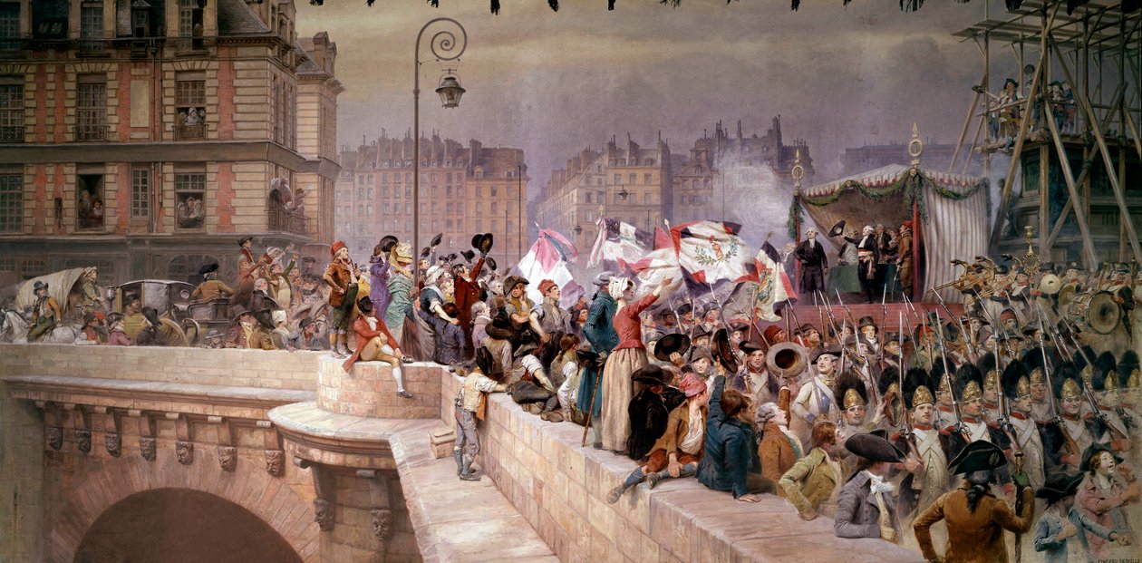 Os voluntários partiram para o exército em 1792. Pintura por Edouard Detaille (1848 - 1912) de Jean Baptiste Edouard Detaille
