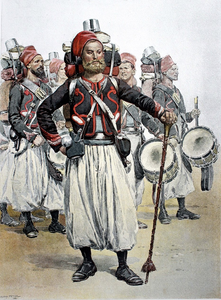 Zouave Drum major, África do Norte de Jean Baptiste Edouard Detaille